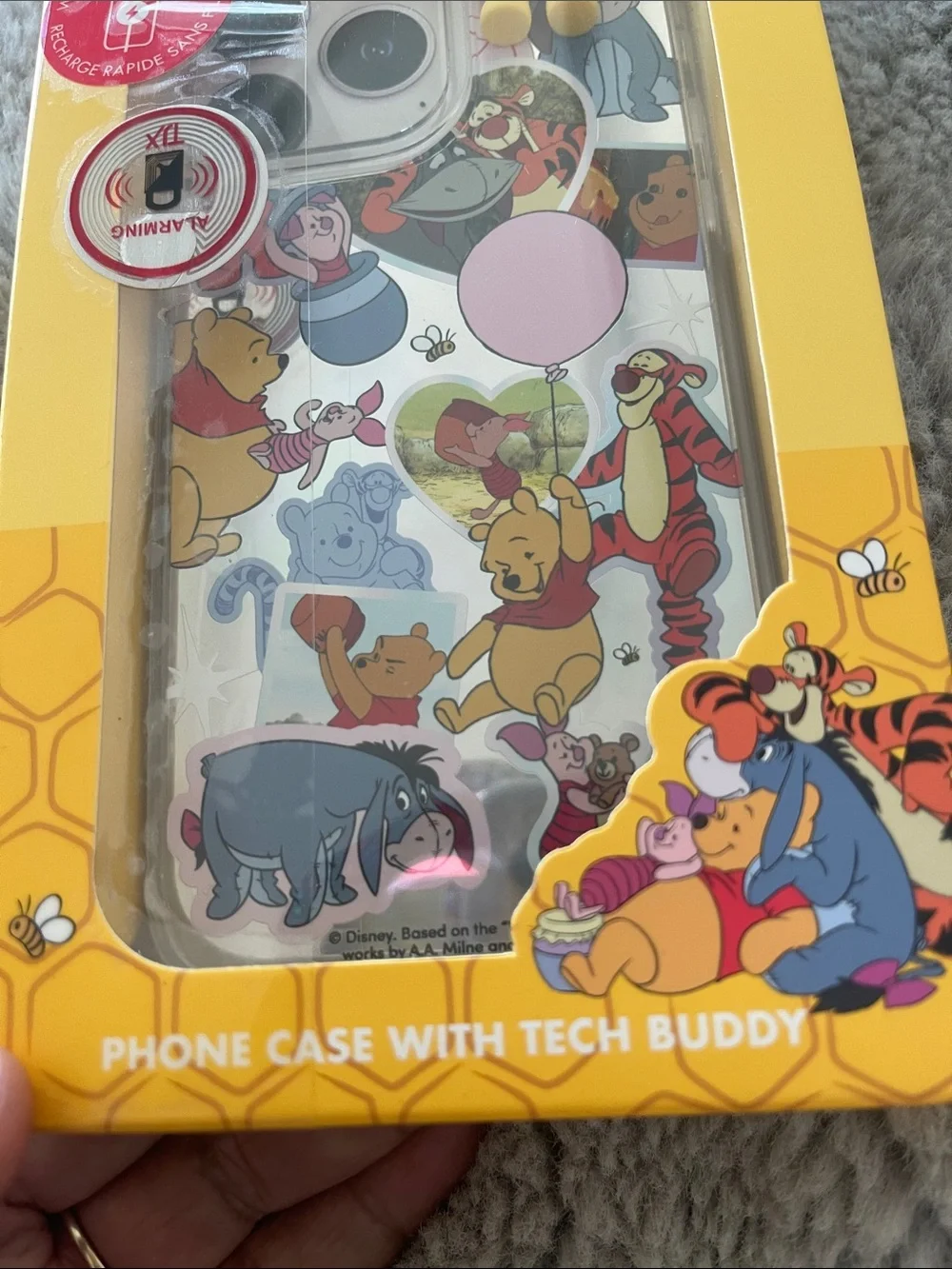 Disney Winnie the Pooh Clear iPhone Case with Yellow & Red 3D Pooh Charm